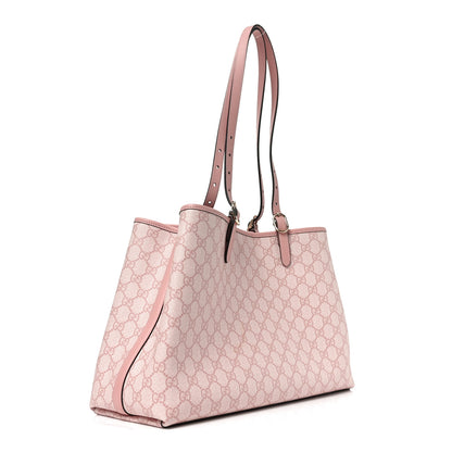 Gucci GG Supreme Monogram Emblem Large Tote Bag Light Pink 3 of 9