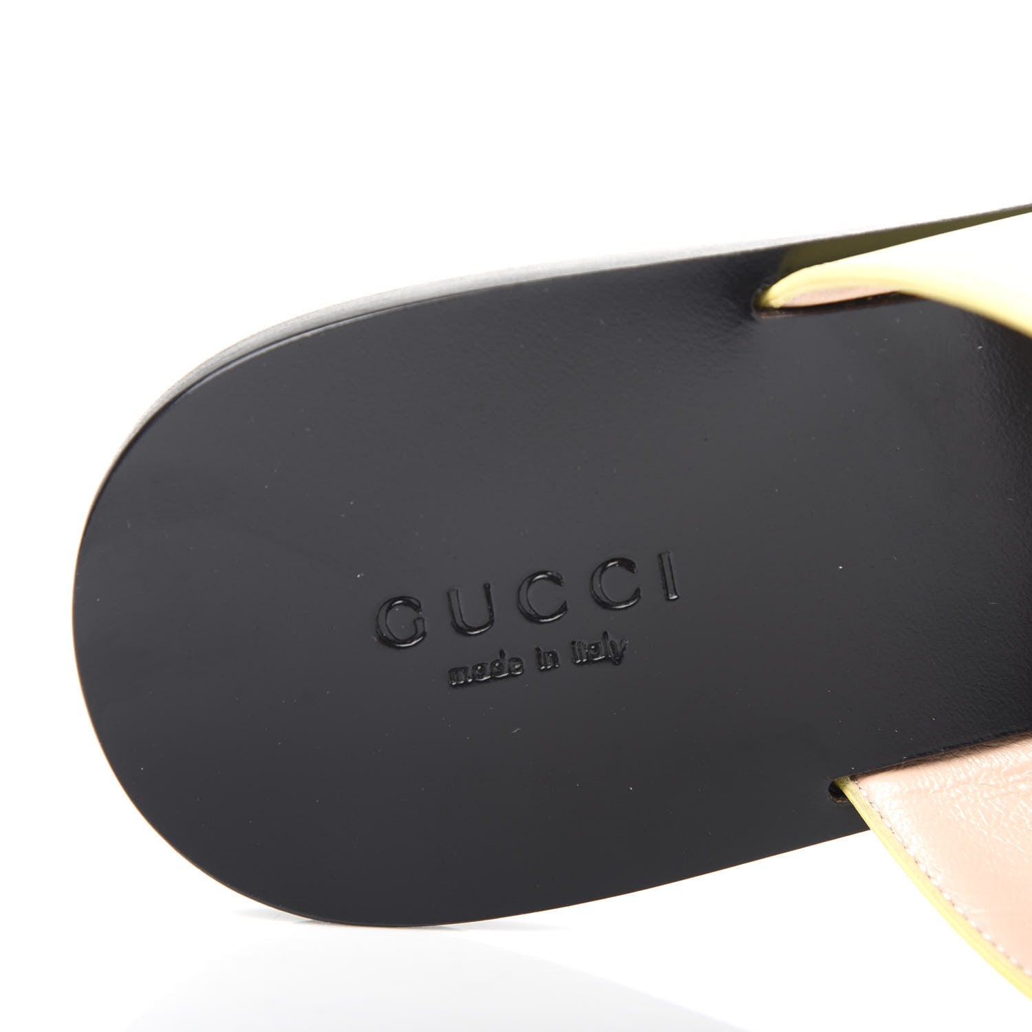 Gucci Calfskin GG Marmont Thong Sandals 37.5 Banana 8 of 10