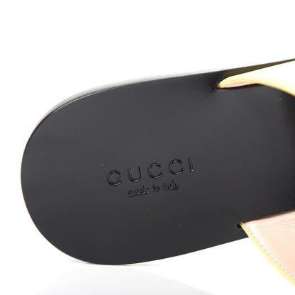 Gucci Calfskin GG Marmont Thong Sandals 37.5 Banana 8 of 10