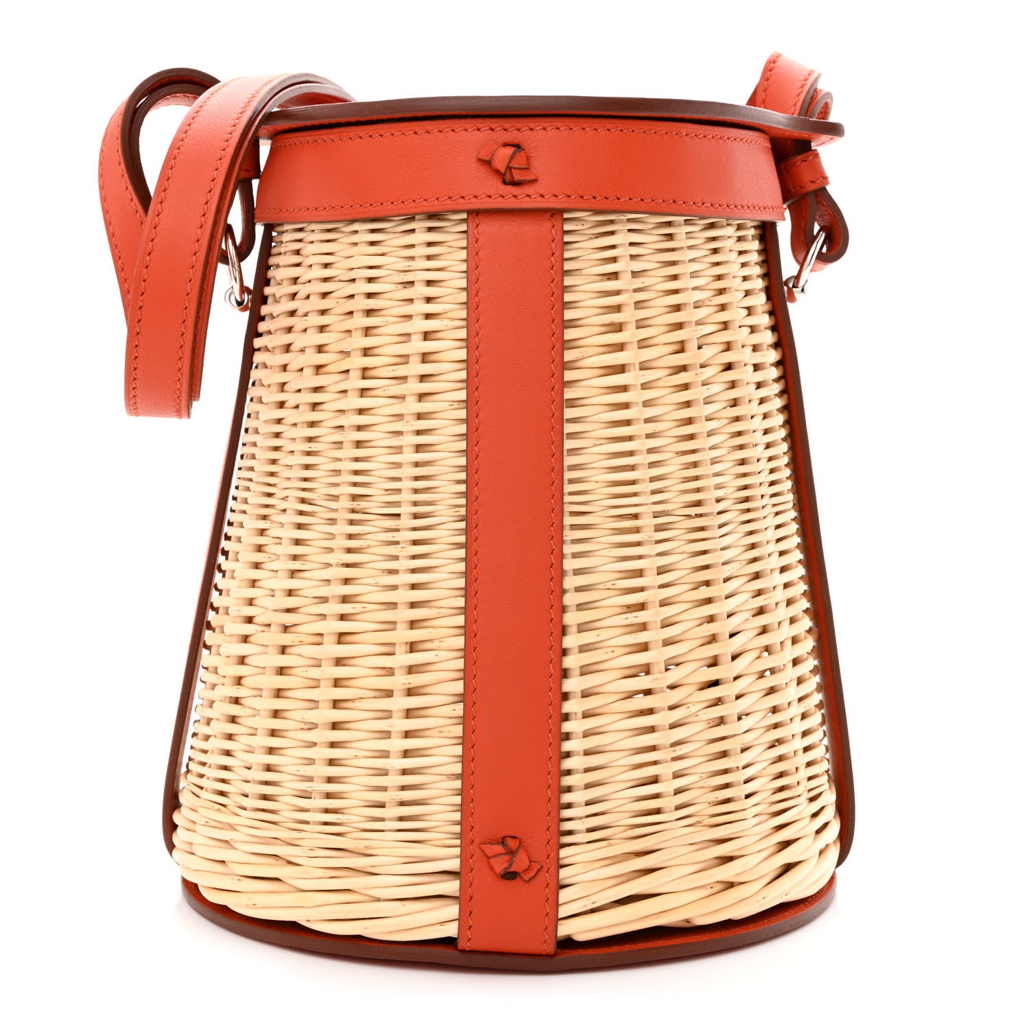 Hermes Swift Wicker Sac Farming Picnic Bag Naturel Terre Battue 1 of 10
