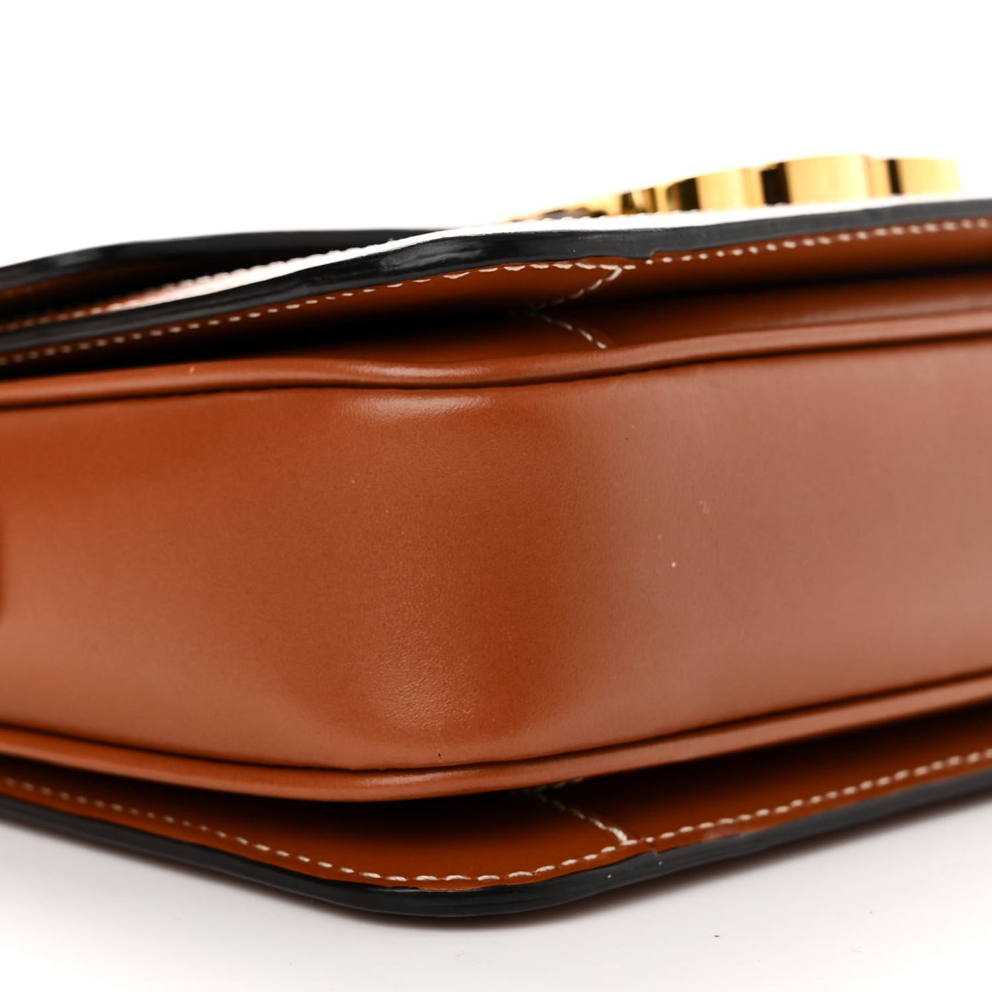 Calfskin Triomphe Canvas Teen Triomphe Bag Tan