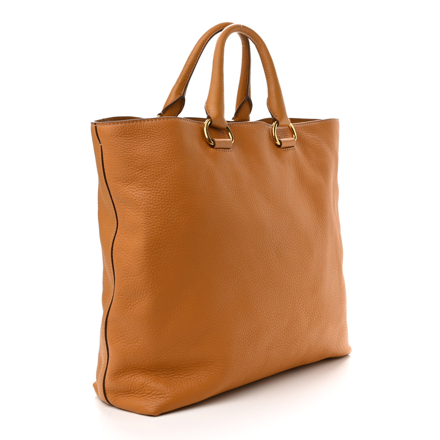 Vitello Daino Shopping Tote Naturale