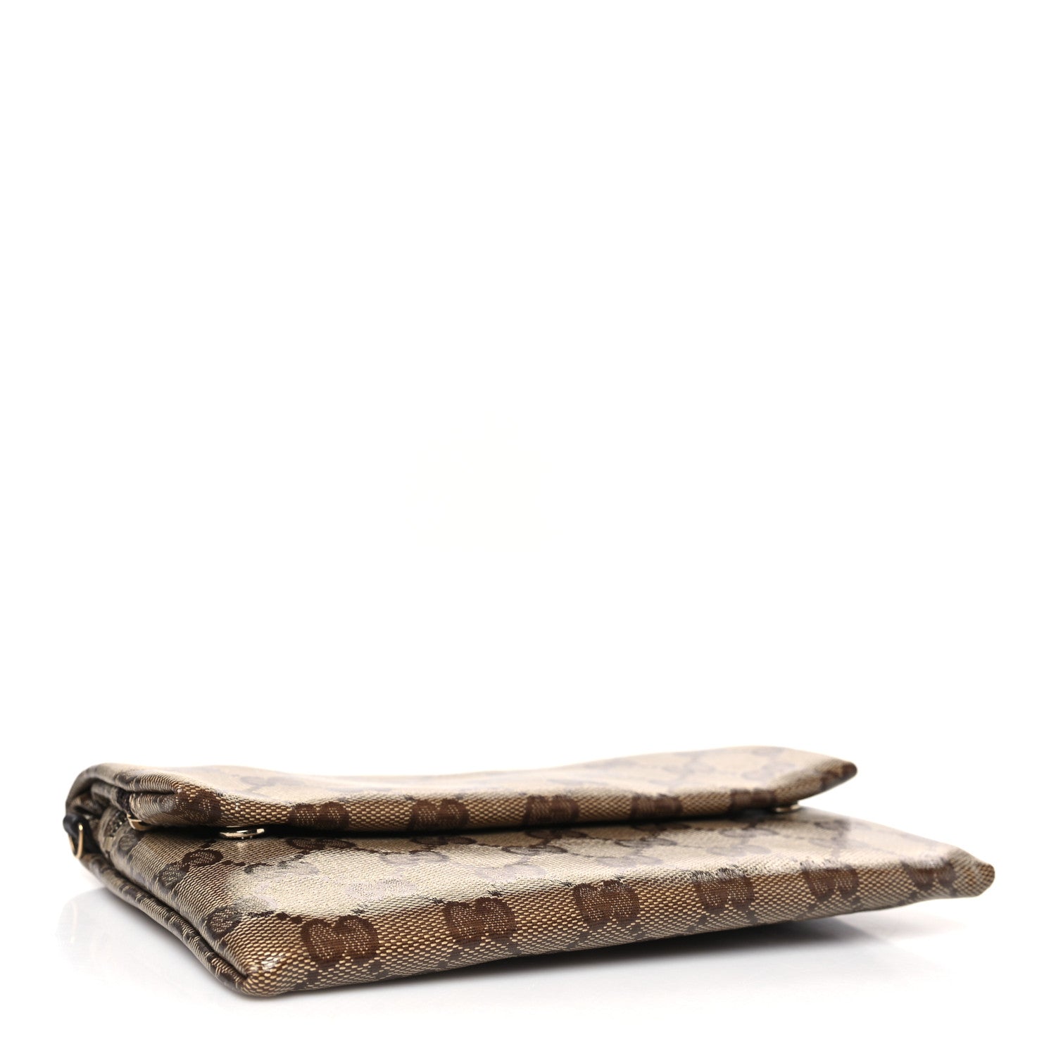 Gucci Crystal Monogram Wallet On Chain Beige Dark Brown 4 of 9