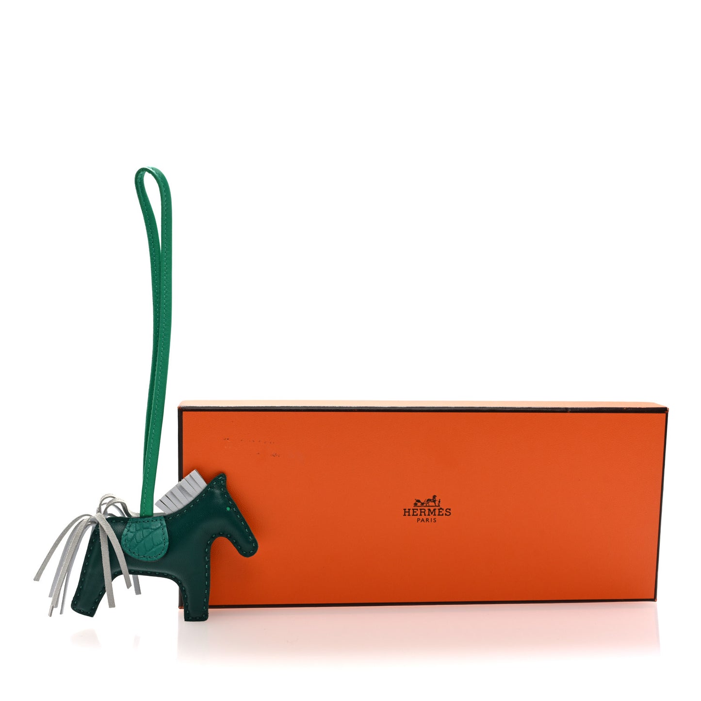 Milo Lambskin Matte Alligator Touch Grigri Rodeo Horse Bag Charm PM Malachite Menthe Bleu Brume Vert Jade