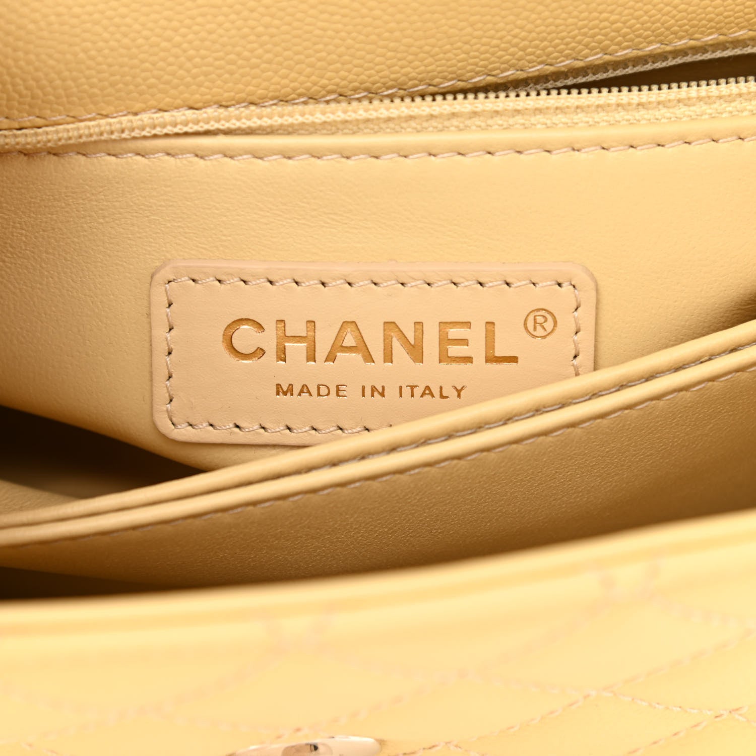 Chanel Caviar Quilted Mini Coco Handle Flap Yellow 5 of 10