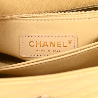 Chanel Caviar Quilted Mini Coco Handle Flap Yellow 5 of 10