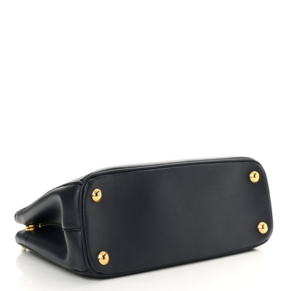 Prada Saffiano Mini Galleria Double Zip Tote Baltico 3 of 8