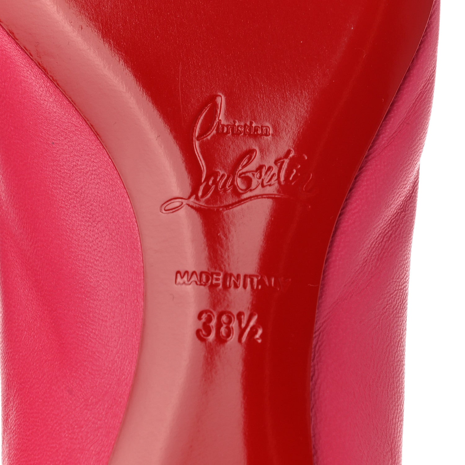 Christian Louboutin Shiny Nappa Ballalla Flats 38.5 Darling 6 of 7