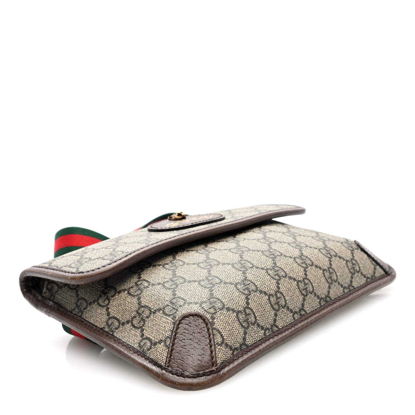 GG Supreme Monogram Neo Vintage Web Belt Bag Brown