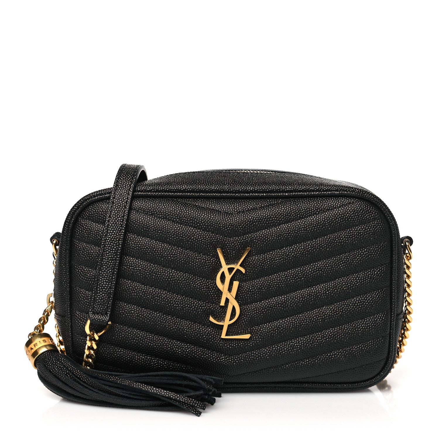 Saint Laurent Grain De Poudre Matelasse Monogram Mini Lou Camera Bag Black 1 of 9