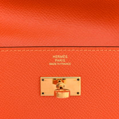 Hermes Epsom Kelly Longue Wallet Orange 6 of 10