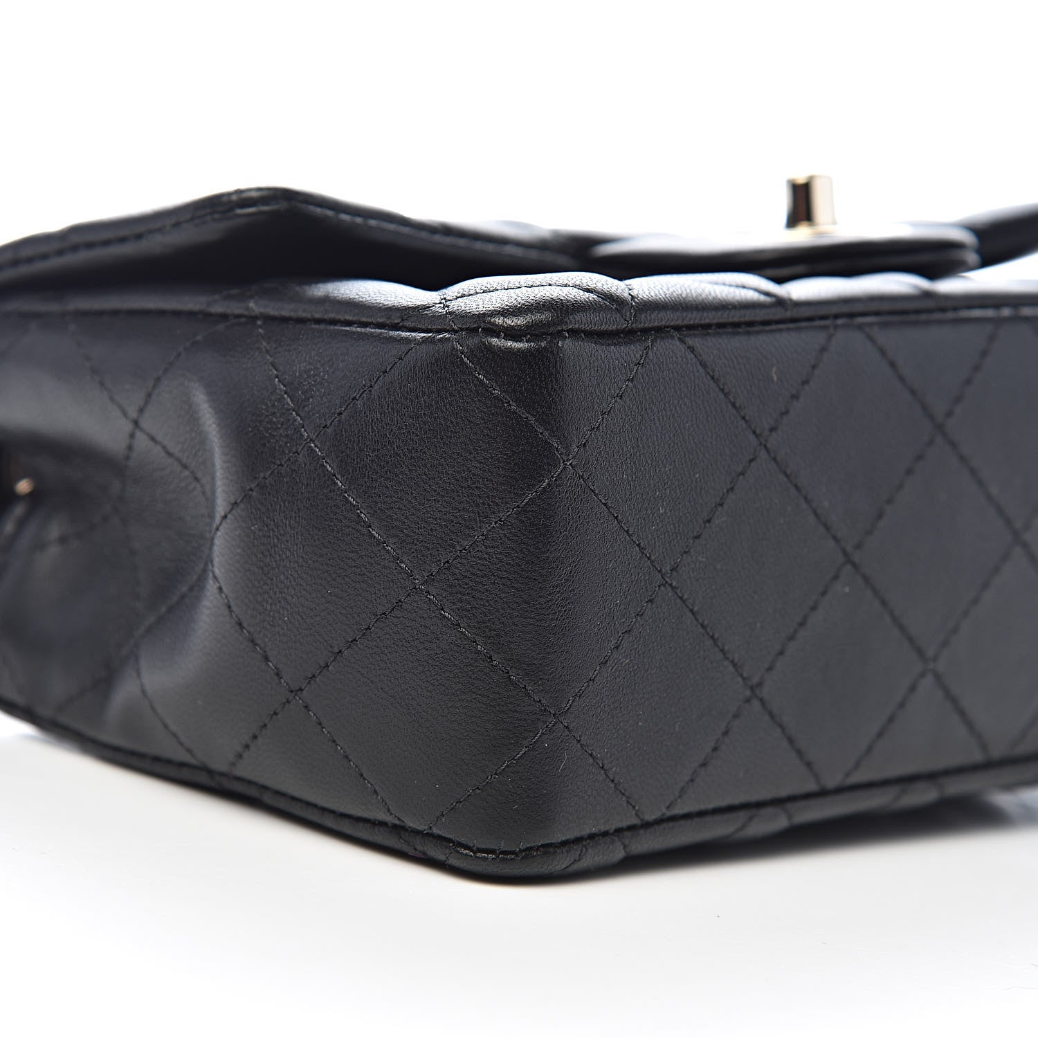 Chanel Lambskin Quilted Mini Rectangular Flap Black 8 of 11