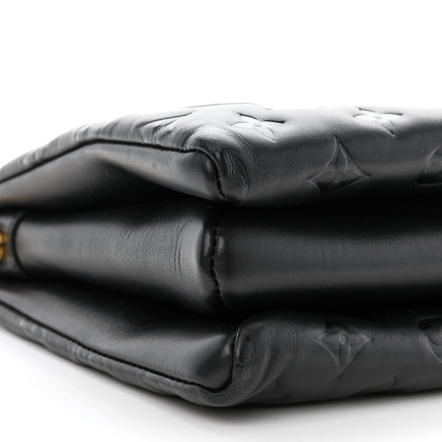 Lambskin Embossed Monogram Coussin PM Black