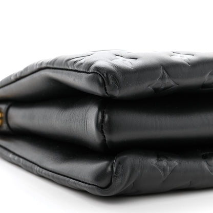 Louis Vuitton Lambskin Embossed Monogram Coussin PM Black 10 of 12