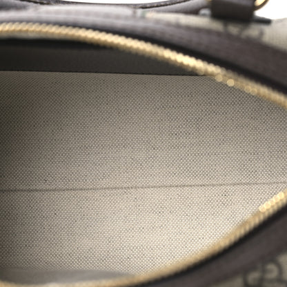 Gucci GG Supreme Monogram Textured Dollar Calfskin Web Mini Ophidia Top Handle Bag Beige Ebony New Acero 5 of 10