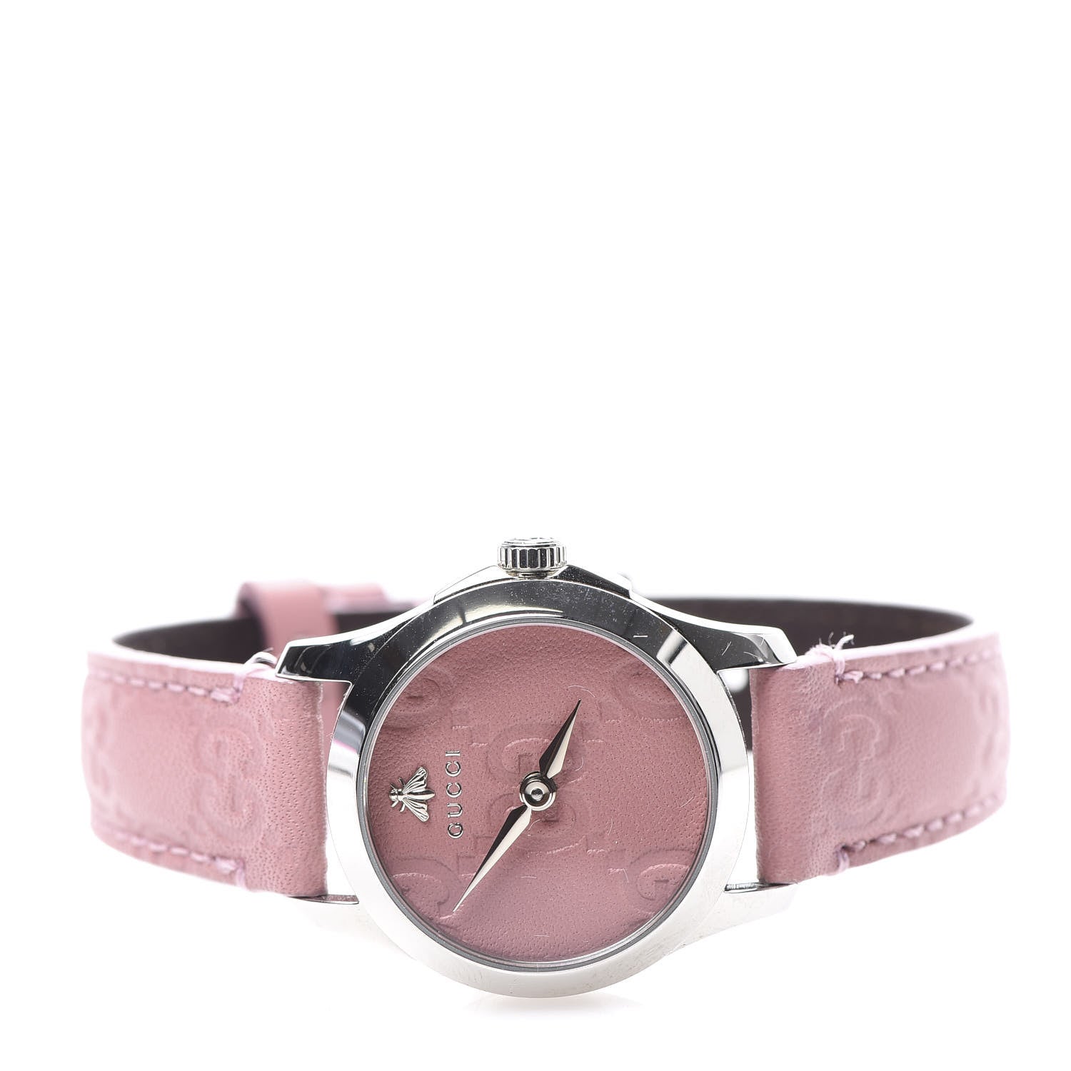 Gucci Stainless Steel Calfskin 27mm G-Timeless Quartz Watch Pink 3 of 8