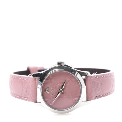 Gucci Stainless Steel Calfskin 27mm G-Timeless Quartz Watch Pink 3 of 8