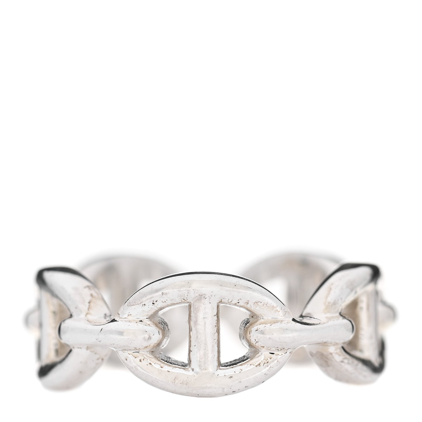 Sterling Silver PM Chaine d'Ancre Enchainee Band Ring 51 5.75