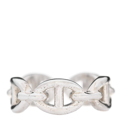 Hermes Sterling Silver PM Chaine d'Ancre Enchainee Band Ring 51 5.75 3 of 7