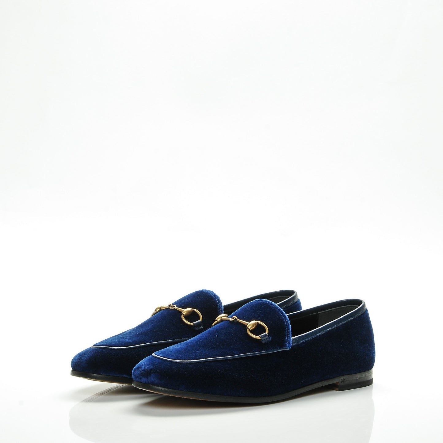 Velvet Horsebit Jordaan Loafers 38 Cobalt