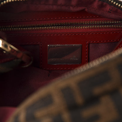 Fendi Zucca Cuoio Lucido Small Chef Hobo Tobacco Rosso Scuro 7 of 9