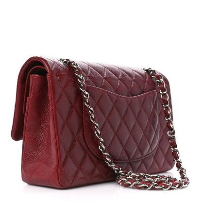 Chanel Caviar Quilted Medium Double Flap Dark Red 3 of 11