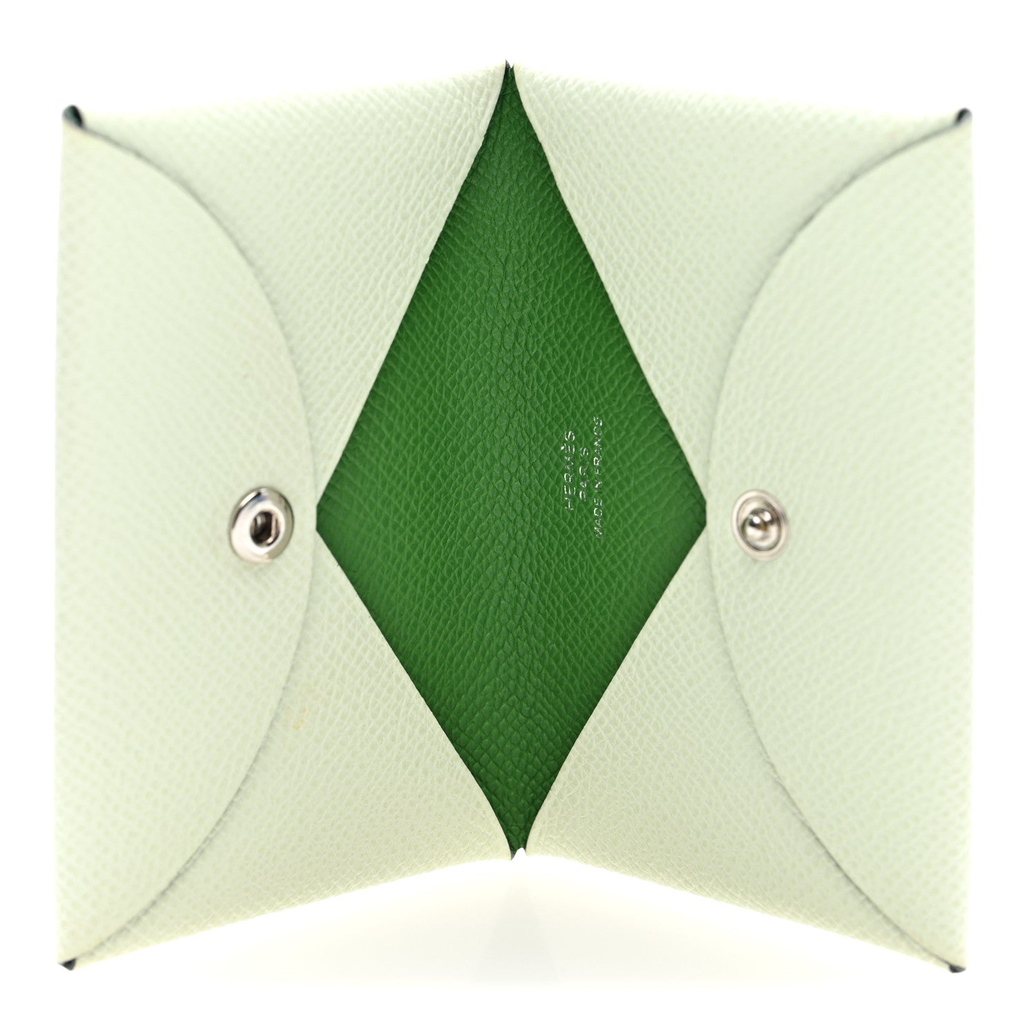 Hermes Epsom Verso Calvi Card Case Vert Fizz Vert Yucca 5 of 7
