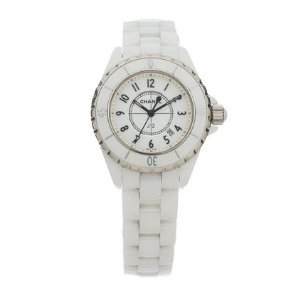 Chanel Stainless Steel Ceramic 33mm J12 Quartz Watch White 1 of 5