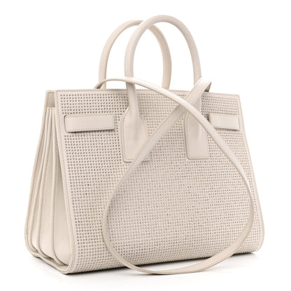 Saint Laurent Calfskin Studded Small Sac De Jour White 3 of 20