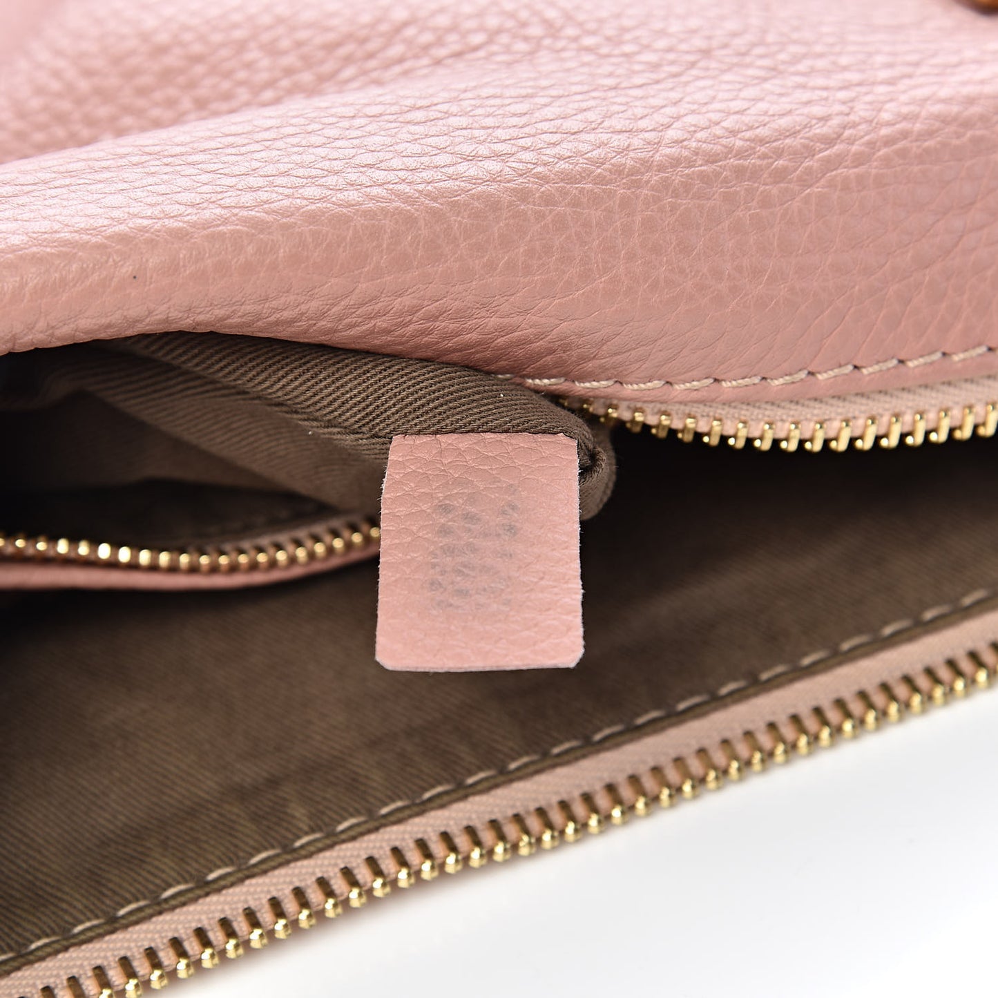 Calfskin Medium Marcie Satchel Anemone Pink