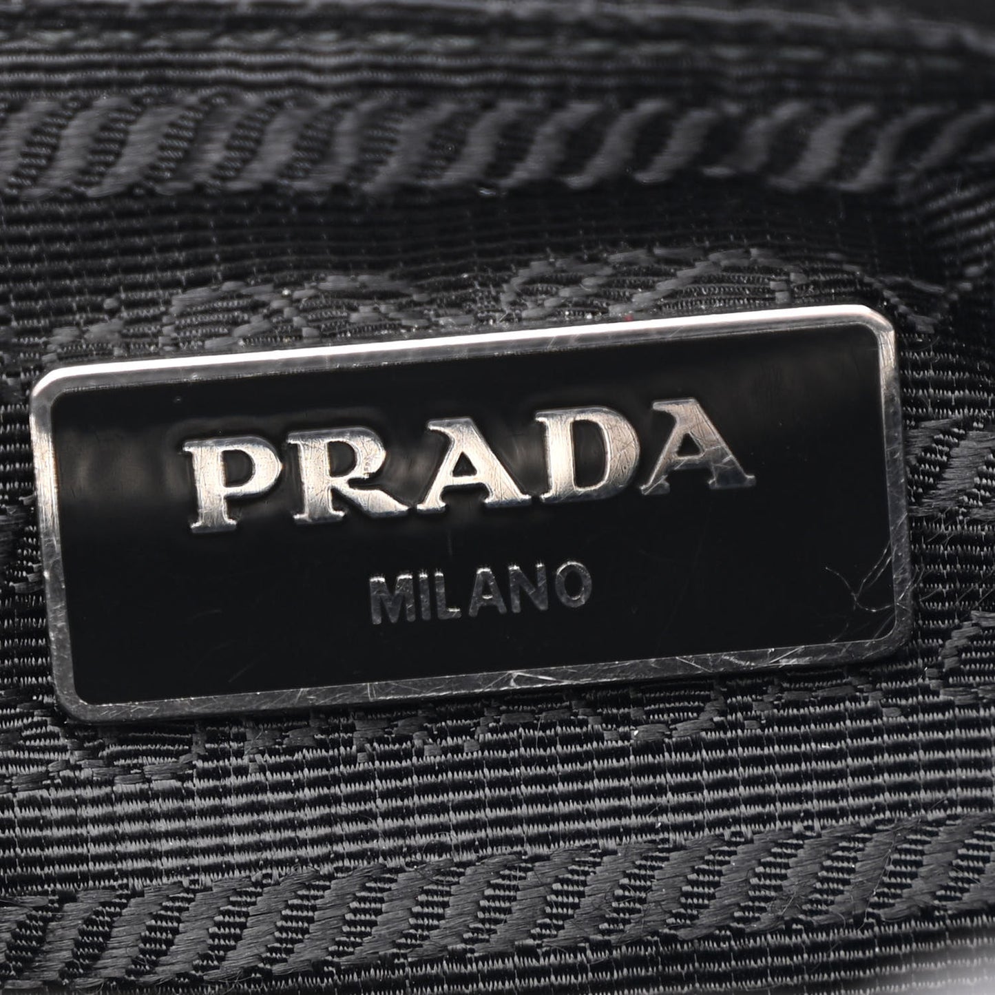 Re-Nylon Saffiano Double Pouch Shoulder Bag Black