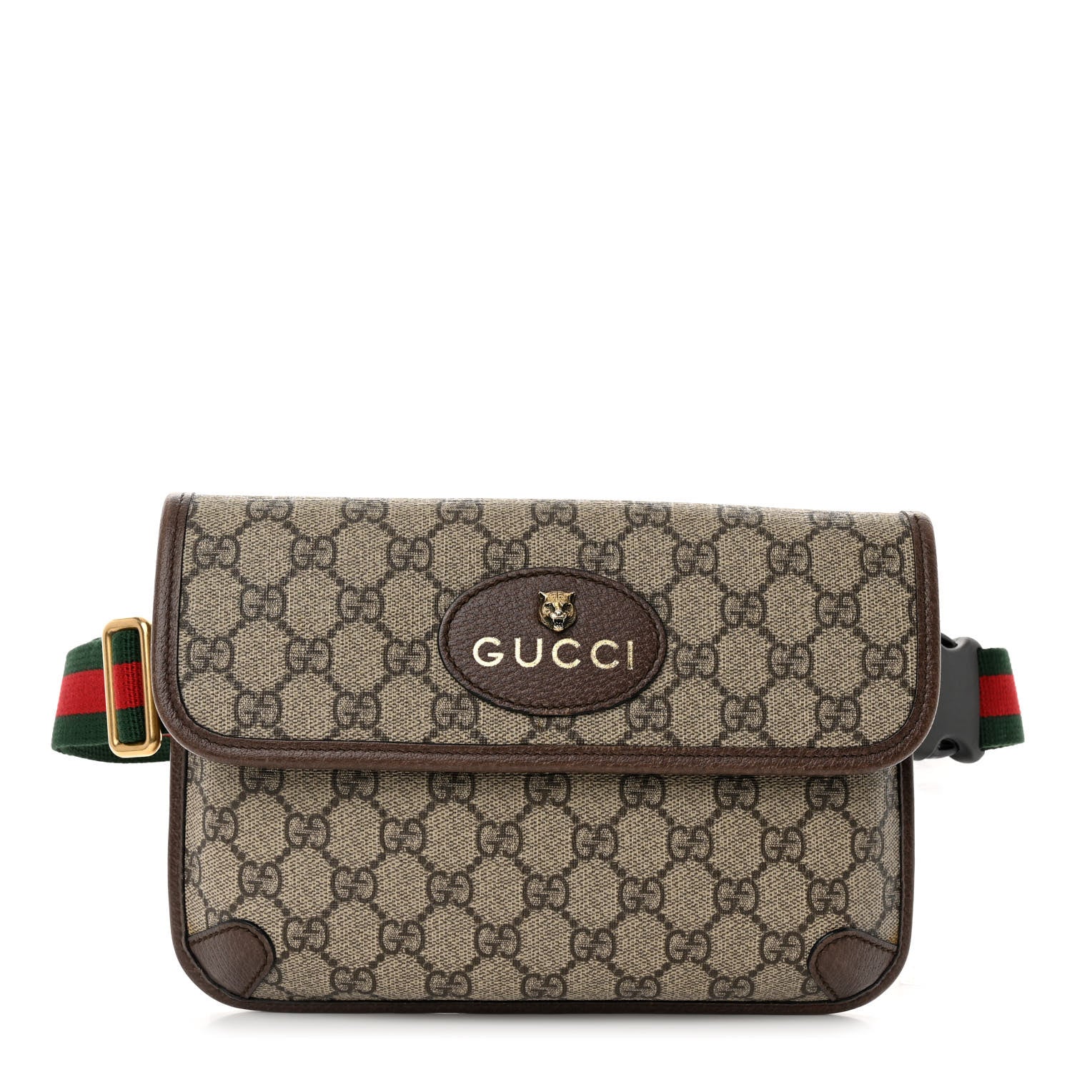 Gucci GG Supreme Monogram Neo Vintage Web Belt Bag Brown 1 of 11