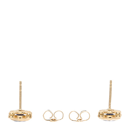 David Yurman 18K Yellow Gold Diamond Tanzanite Novella Stud Earrings 3 of 3