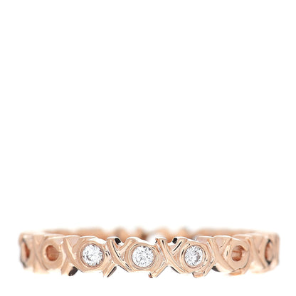 Tiffany 18K Rose Gold Diamond Paloma Picasso Graffiti Narrow Love and Kisses Ring 52 6 1 of 4