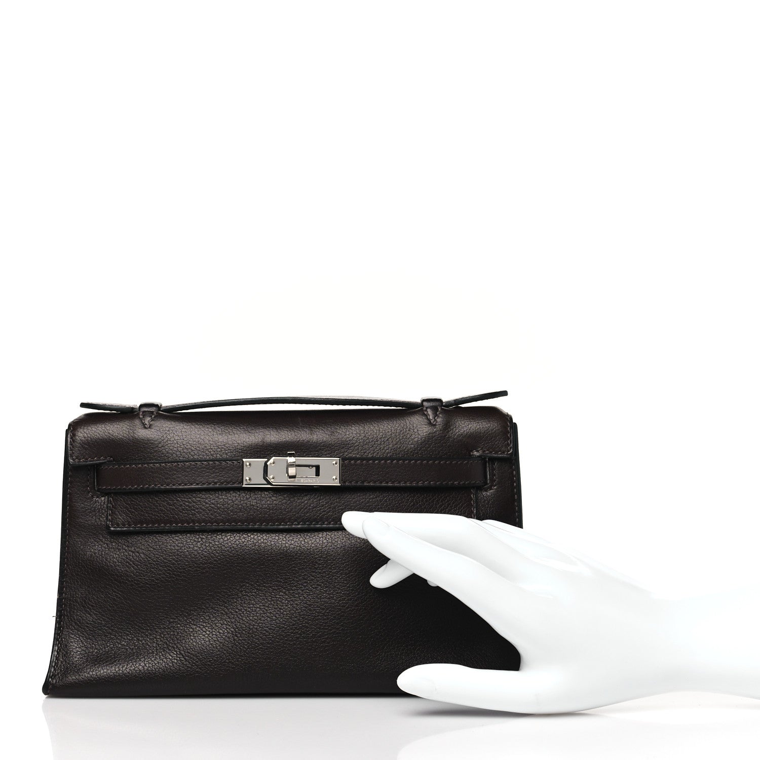 Hermes Evergrain Kelly Pochette Clutch Ebene 2 of 9