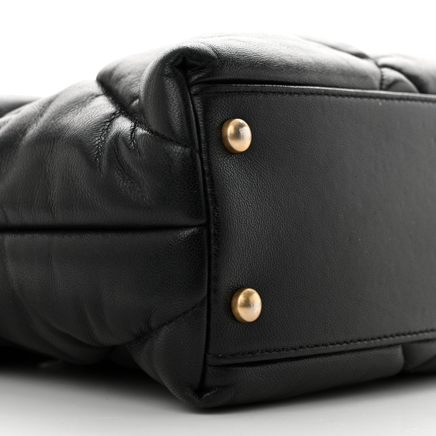 Chanel Lambskin Quilted Small Bowling Bag Black 9 of 10