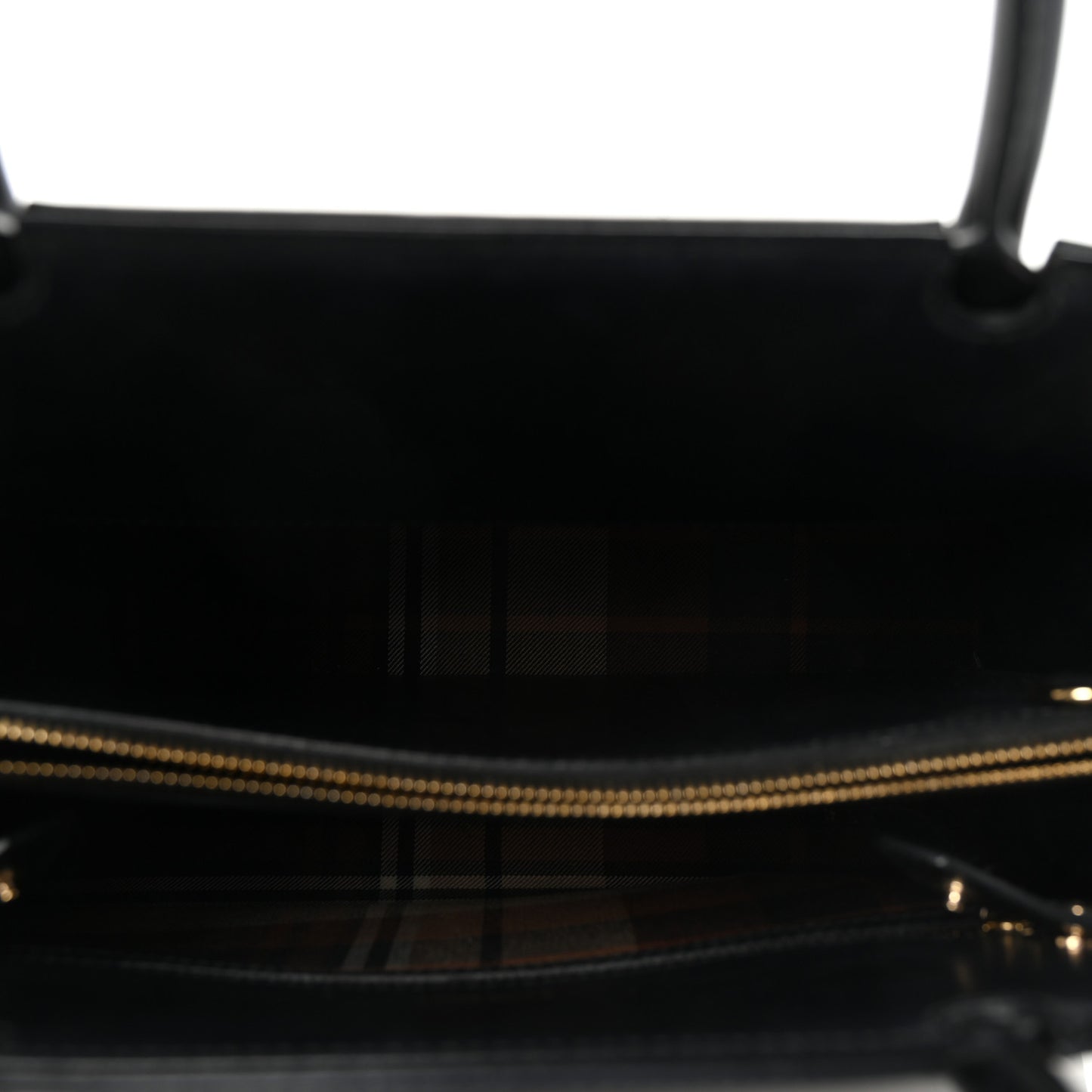Wool Tartan Two Handle Title Bag Dark Green