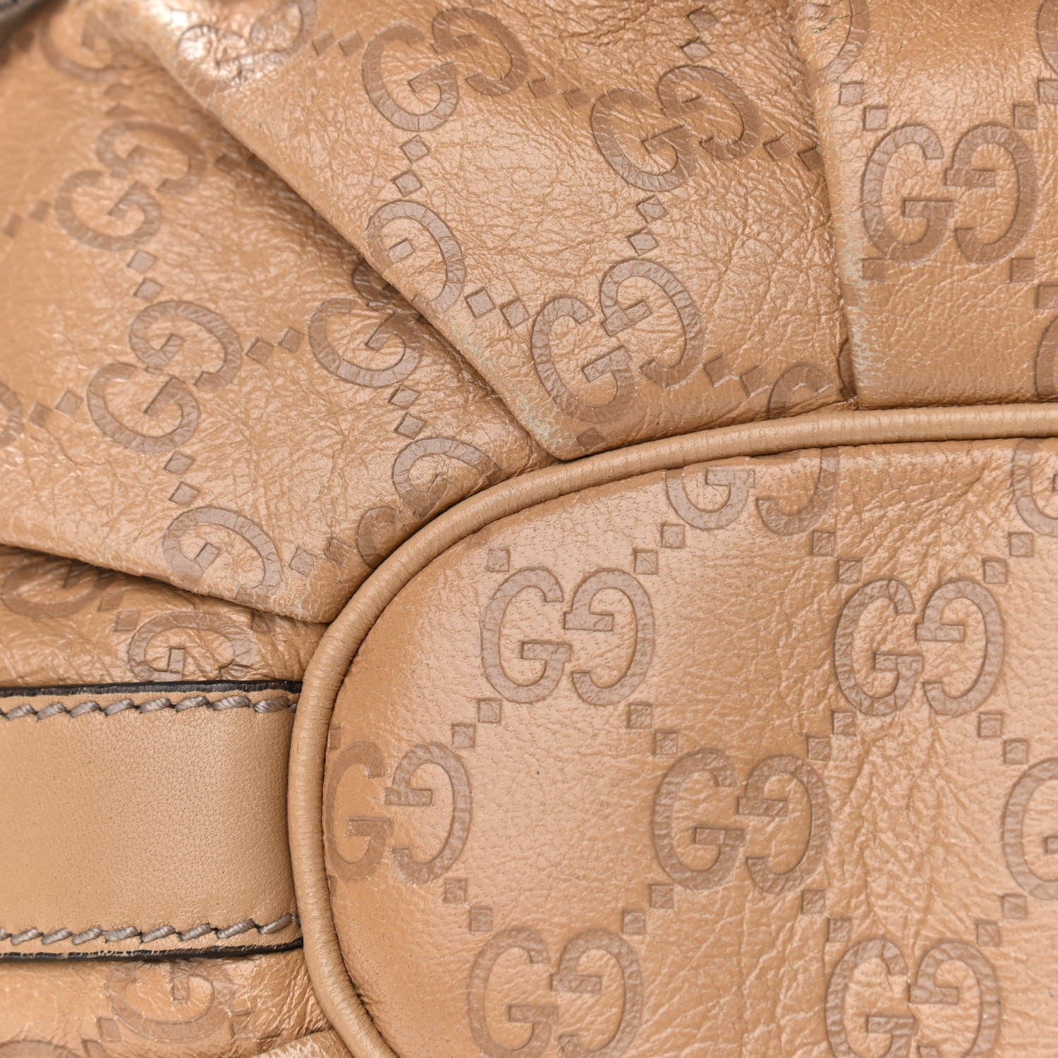 Gucci Guccissima Tribeca Messenger Bag Beige 13 of 16