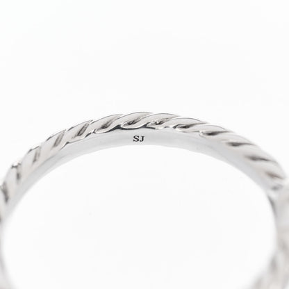 David Yurman Sterling Silver Diamond Quatrefoil Ring 52 6 5 of 5