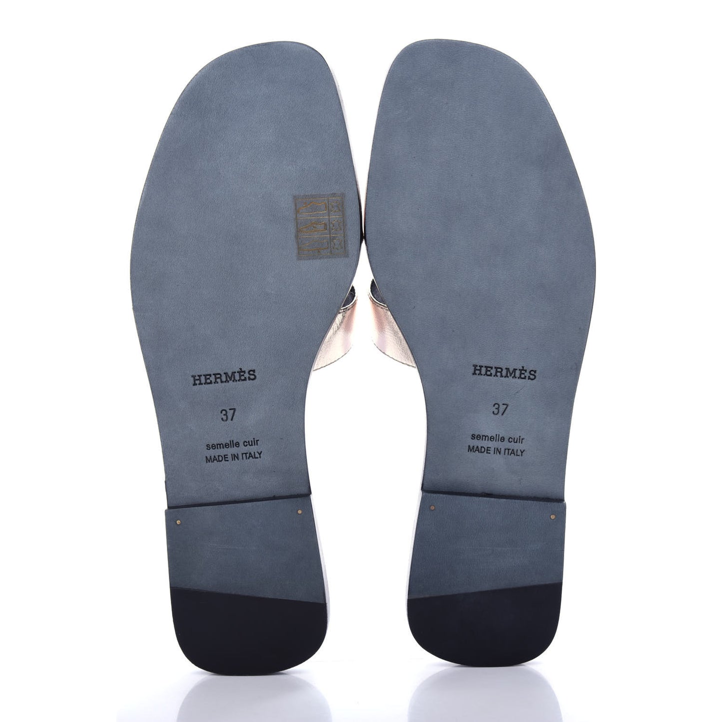 Metallic Nappa Oran Sandals 37 Rose Dore