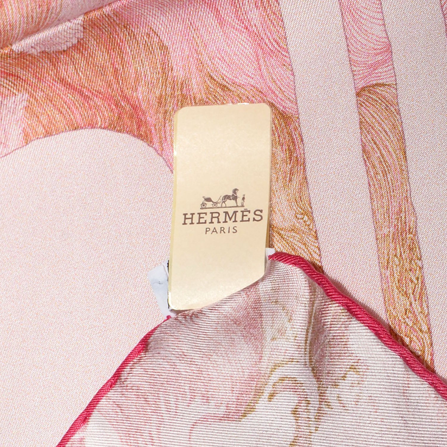 Hermes Silk Brides De Gala En Finesse Scarf Rose Pale Beige 7 of 7