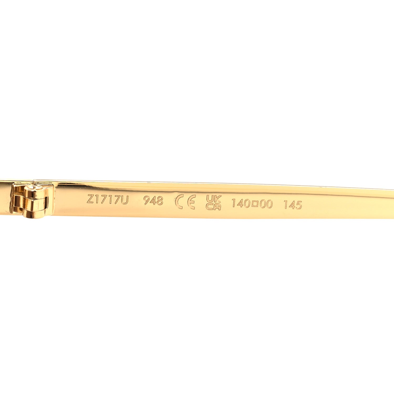 Louis Vuitton Metal LV Golden Mask Sunglasses Z1717U Gold 6 of 8