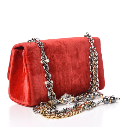 Dolce & Gabbana Velvet Mini Shoulder Bag Rosso 3 of 9
