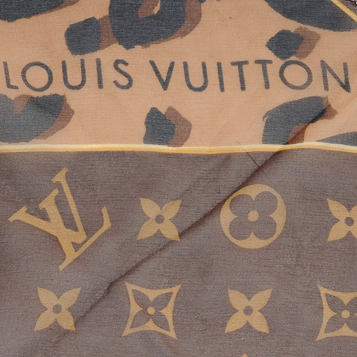 Louis Vuitton Leopard Monogram Silk Scarf 3 of 5