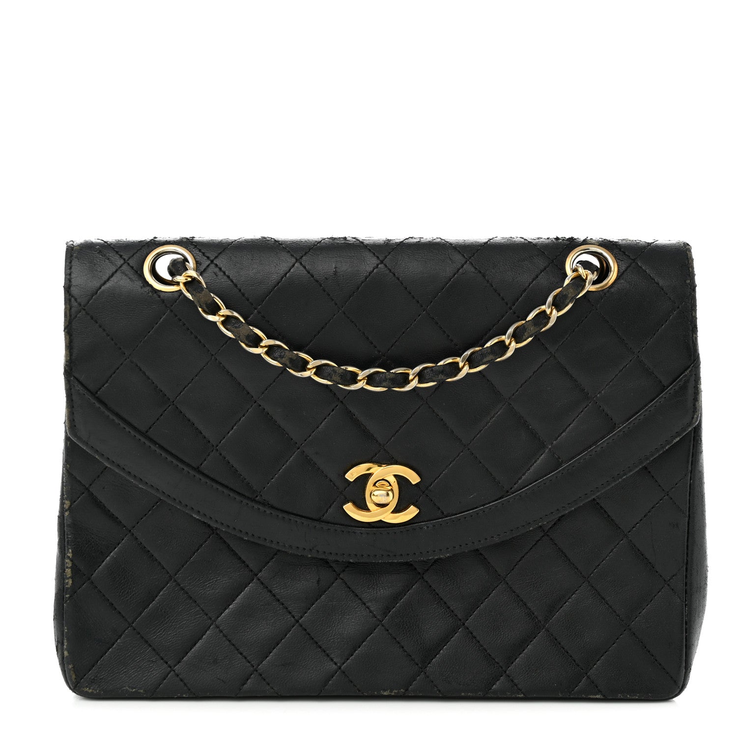 Chanel Lambskin Quilted Medium Single Flap Black 1 of 16