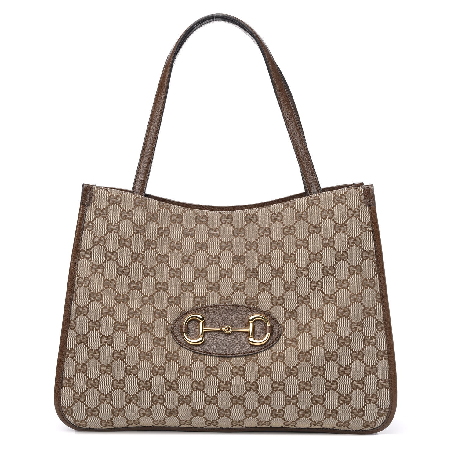 Gucci Monogram Horsebit 1955 Tote Bag Beige Brown Sugar 1 of 10