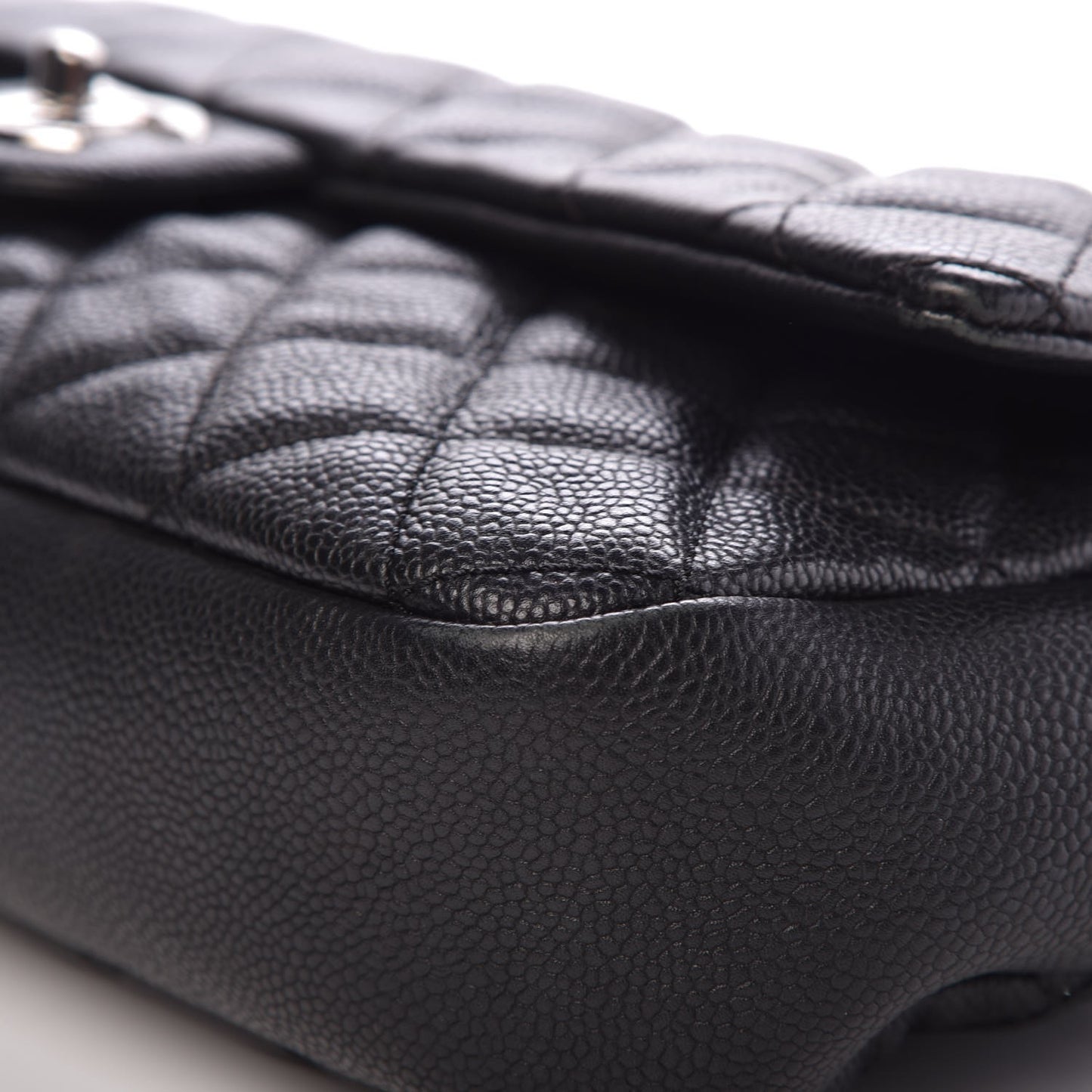 Caviar Quilted Jumbo Easy Flap Black