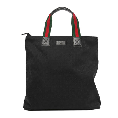 Gucci GG Monogram Large Web Handle Vertical Tote Black 1 of 10