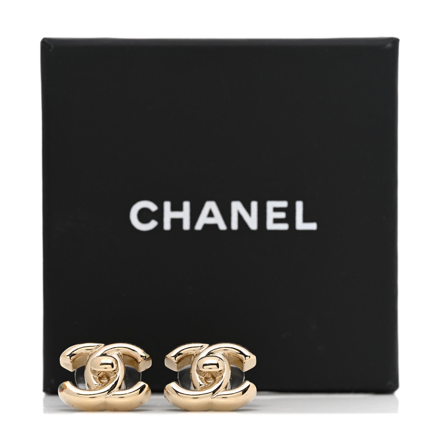 Chanel Metal CC Turnlock Earrings Gold 8 of 8