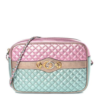 Gucci Laminated Nappa Trapuntata Small Zumi Shoulder Bag Rosa 1 of 9